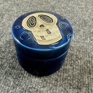 Skellramics Blue 2.5" Trinket Box Made in USA